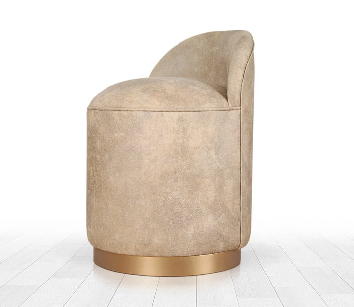 Atelier Del Sofa Puf de Piel de Nobuk Camel